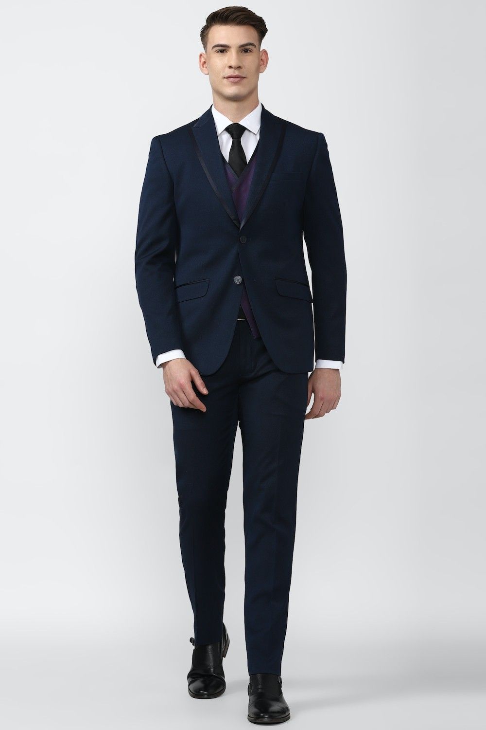 peter england Men Single Breasted - 2 button Solid Suit-picture-42