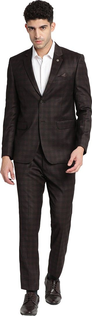 Men 2 Piece Suit Self Design Suit