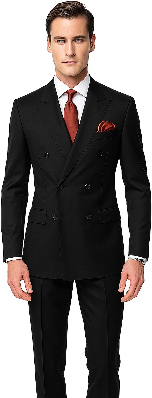 risani Men Double Breasted Solid Suit-picture-39