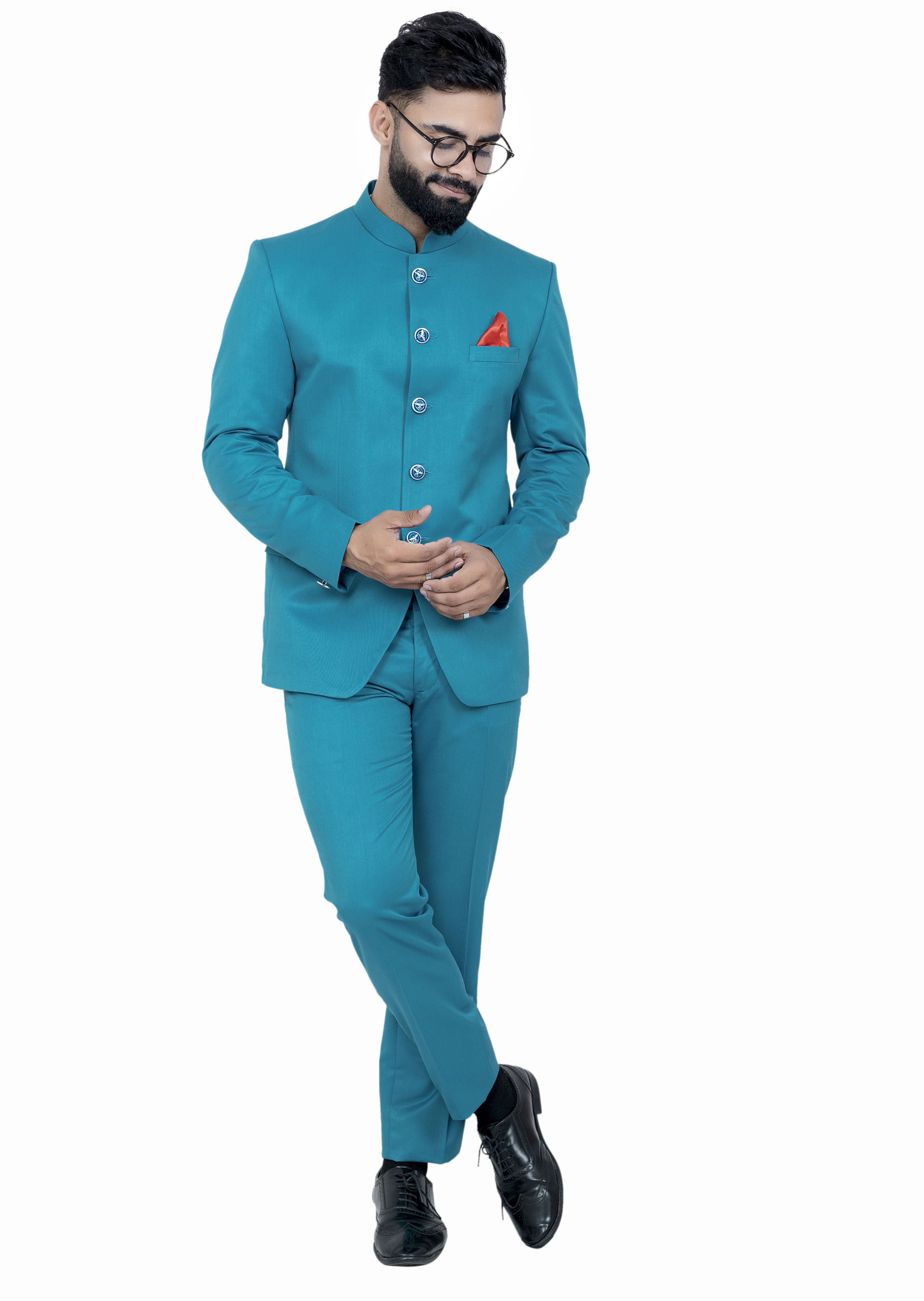 aljaami Men jodhpuri bandhgala Solid Suit-picture-19