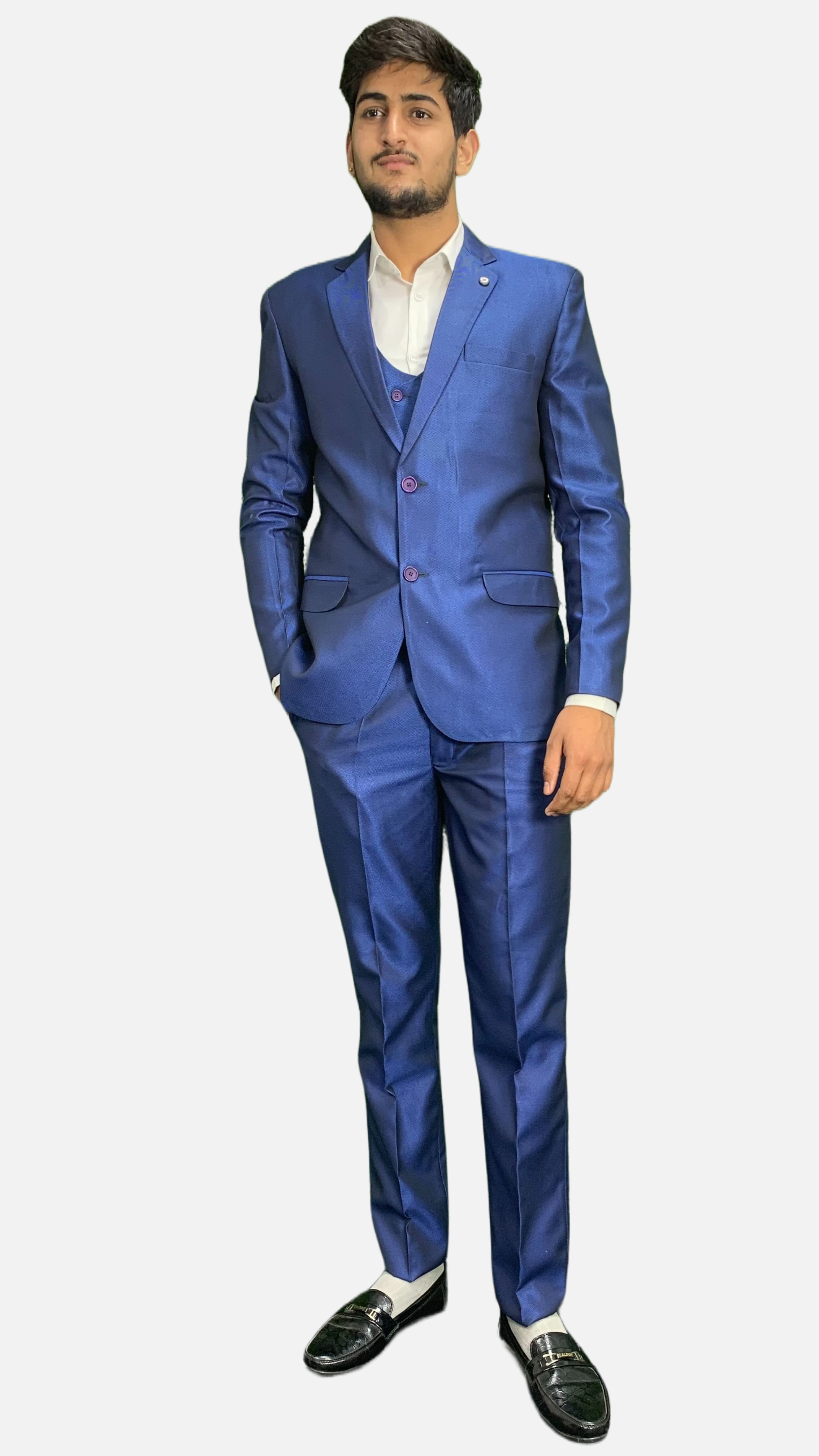 gargian master cut Men Single Breasted Solid Suit-picture-29