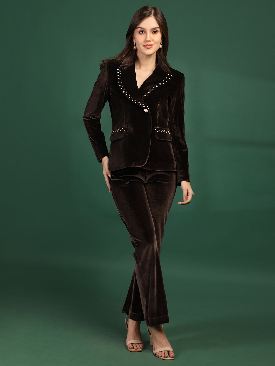 Women Western Co-ord Set Embroidered Suit