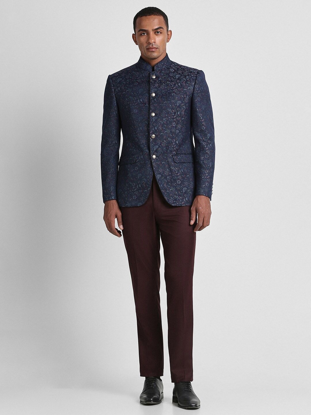peter england Men 2 Piece Suit Printed Suit-picture-17