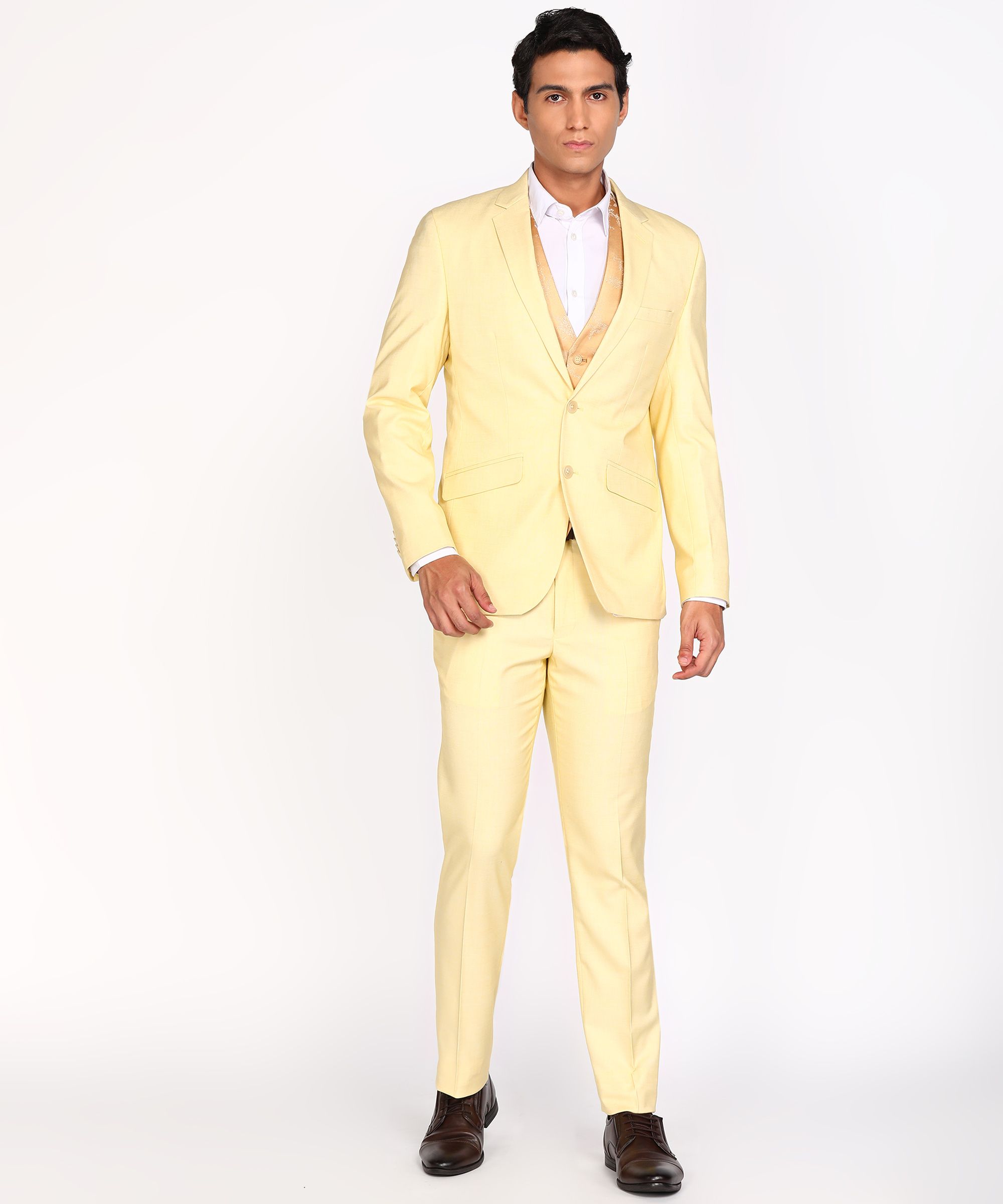 park avenue Men 3 PC Suit Self Design Suit-picture-34