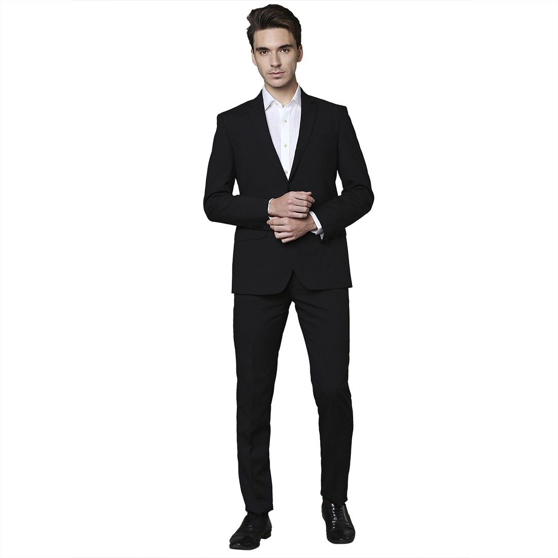 Men Two Piece Suit Solid Suit-image-28