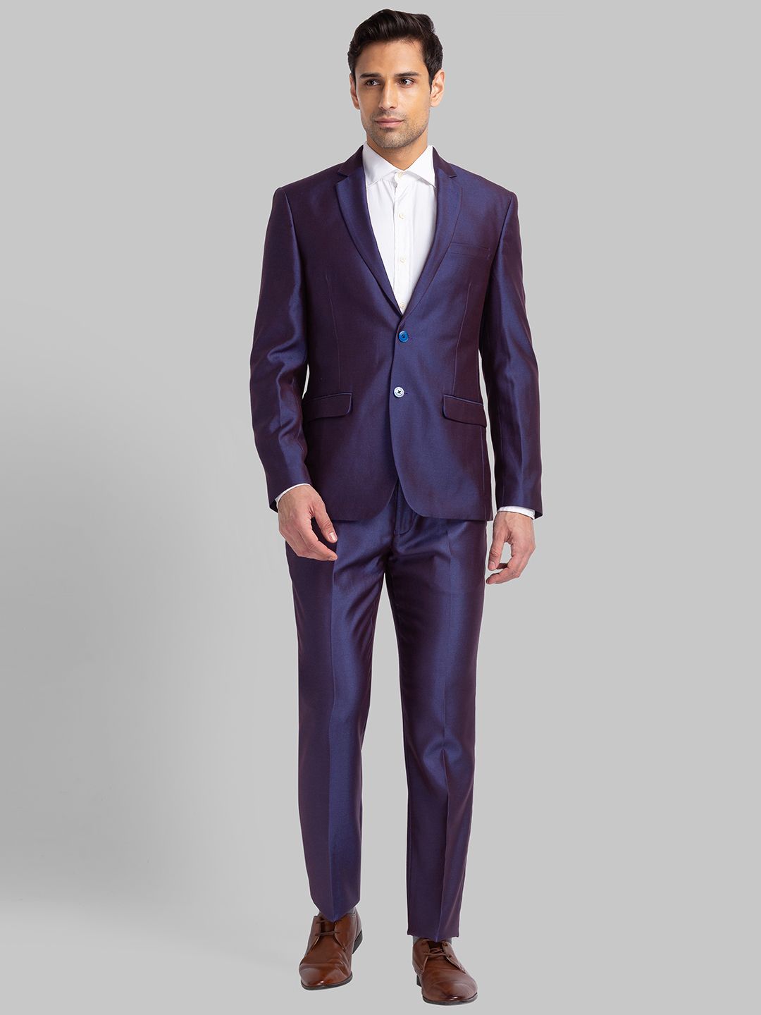 park avenue Men 2 Piece Set Self Design Suit-picture-28