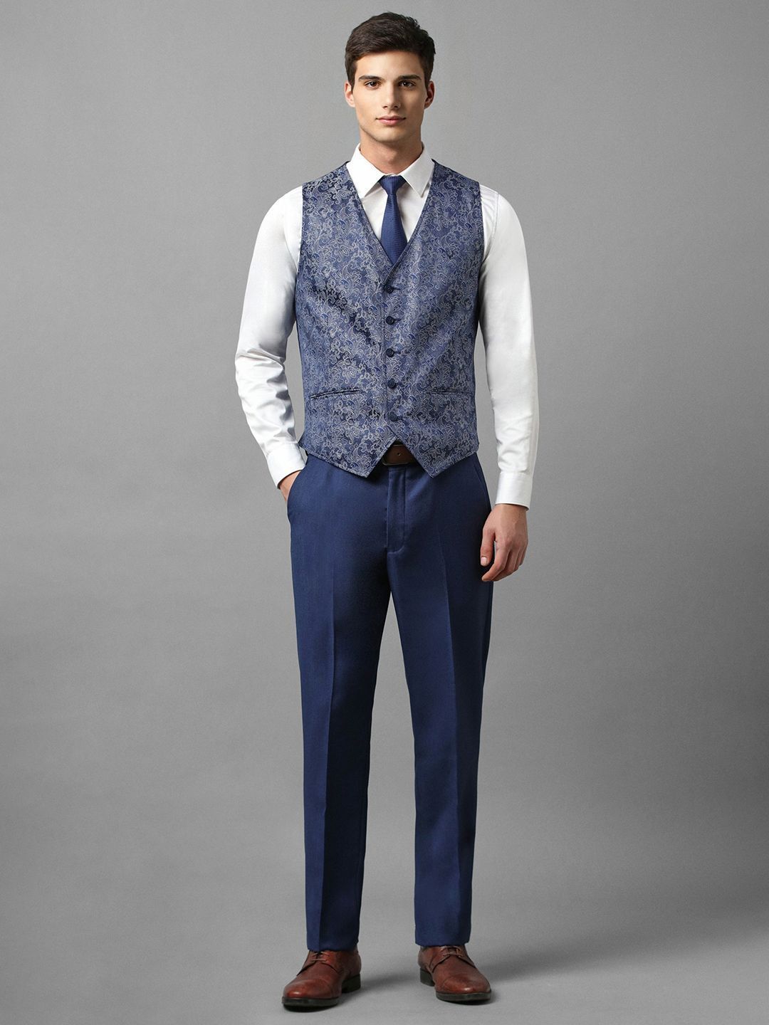 allen solly Men Regular Solid Suit-picture-46