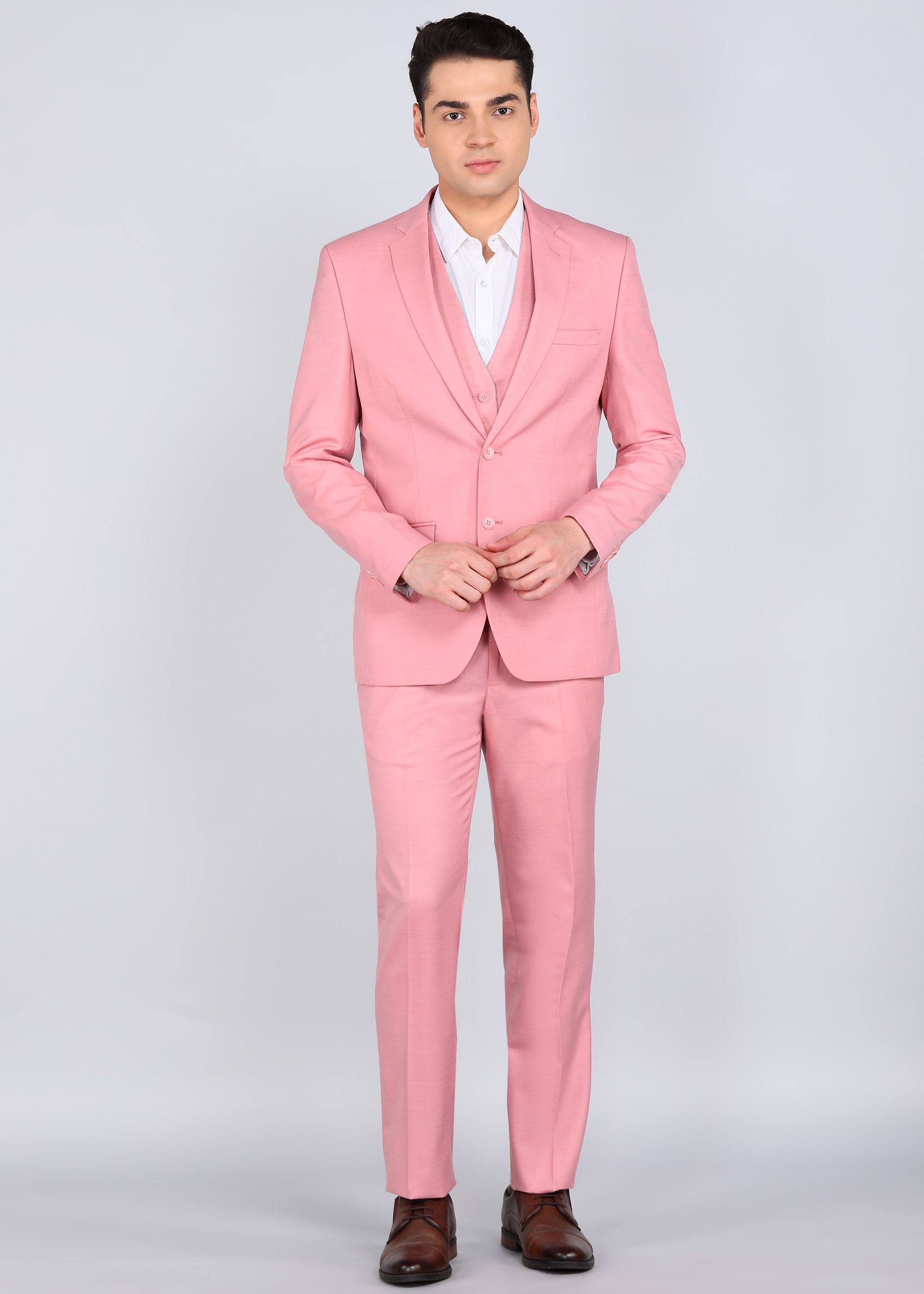 park avenue Men 3PC NOTCH REV W/C -SLIM FIT Solid Suit-picture-18