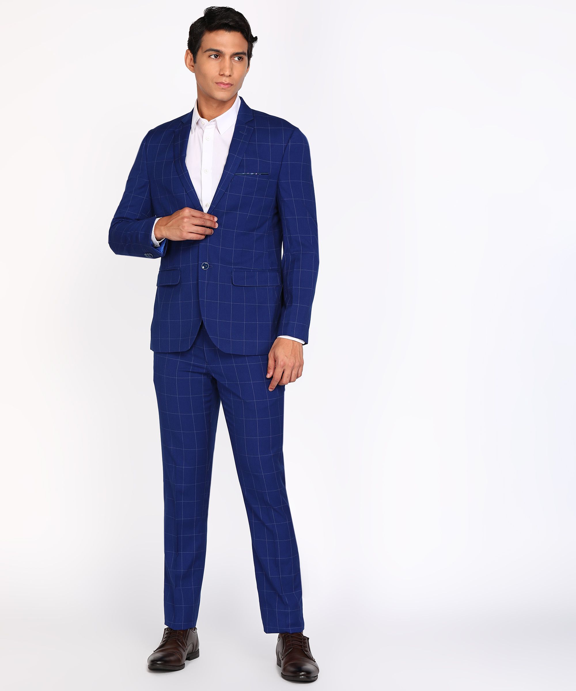 park avenue Men 2 PC Checkered Suit-picture-31