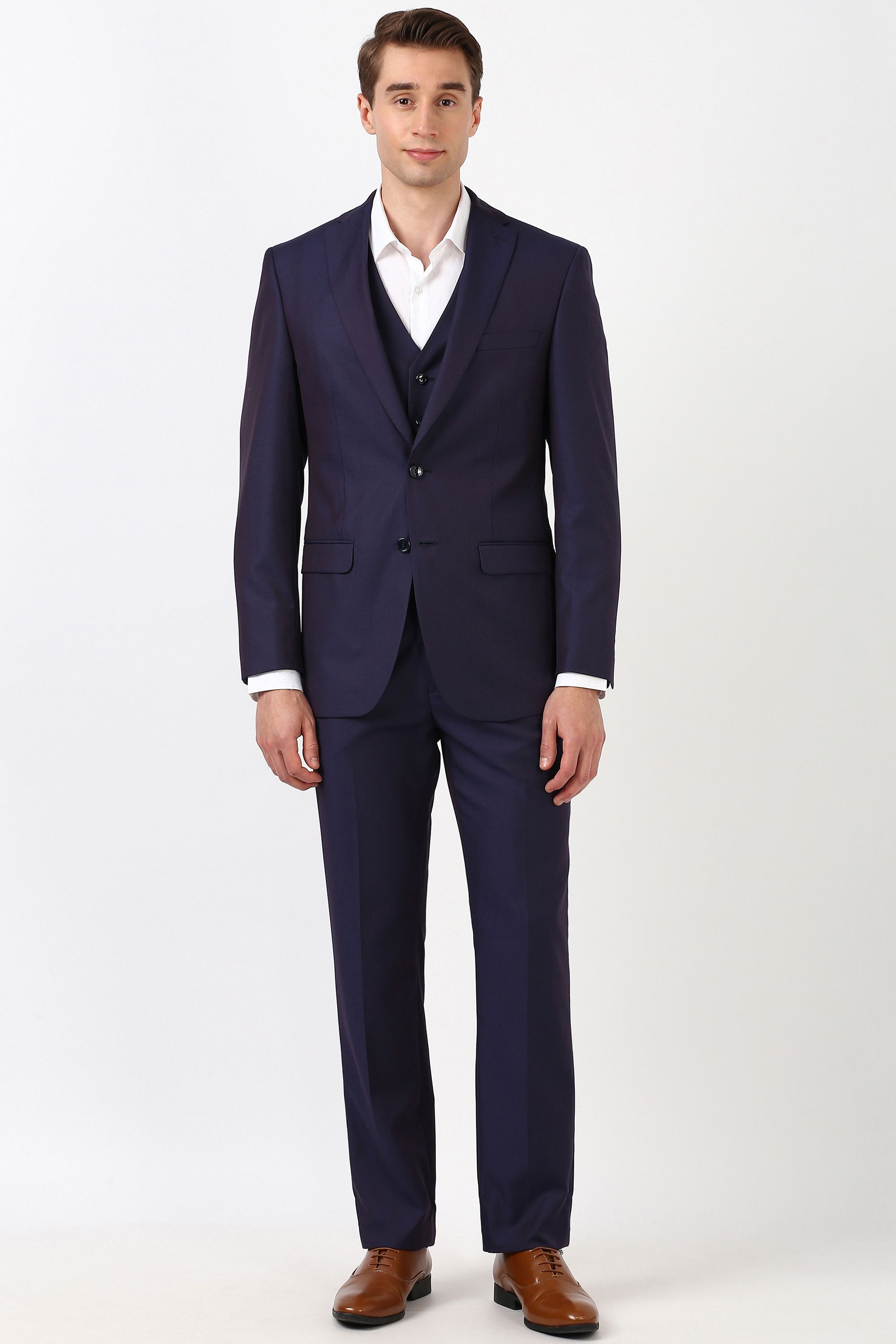 peter england Men Suits Solid Suit-picture-36