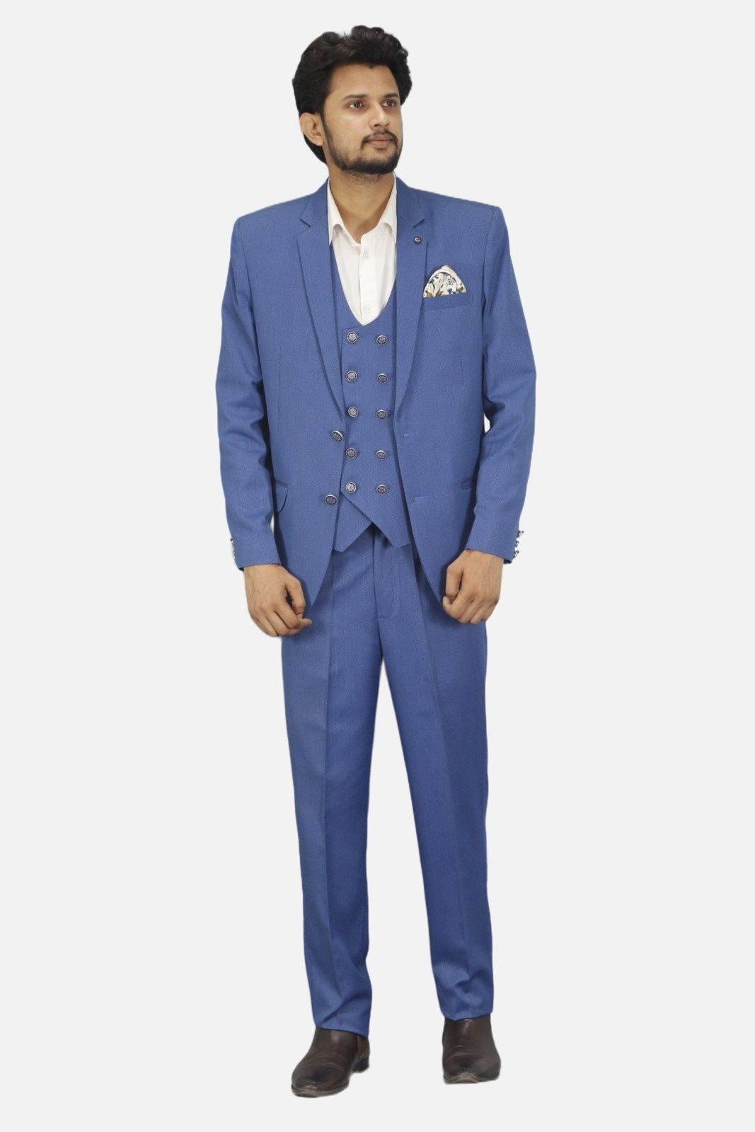 gargian master cut Men Coat Pant Set Solid Suit-picture-14
