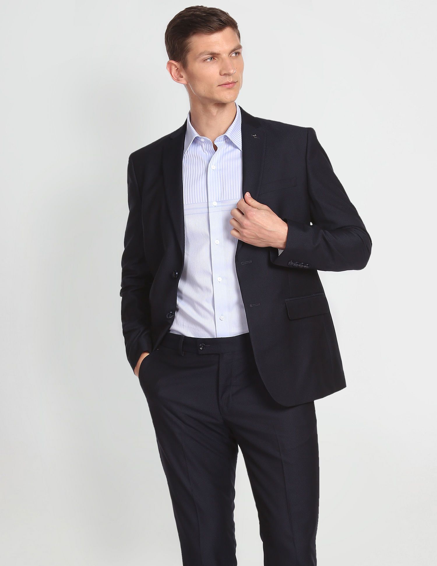 arrow Men Two Piece Self Design Suit-picture-16