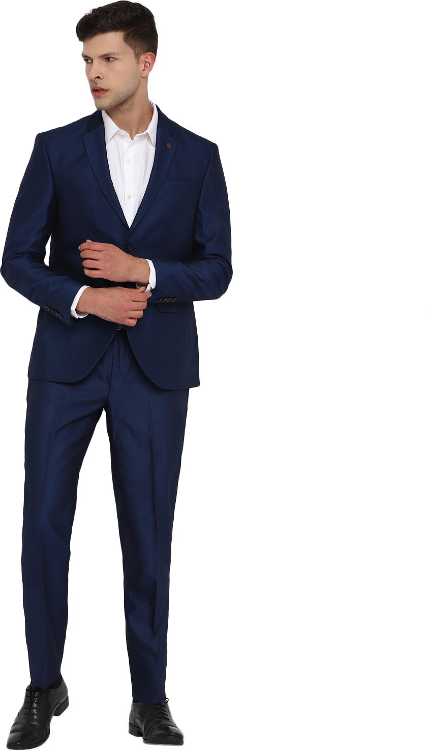 Men Two Piece Self Design Suit