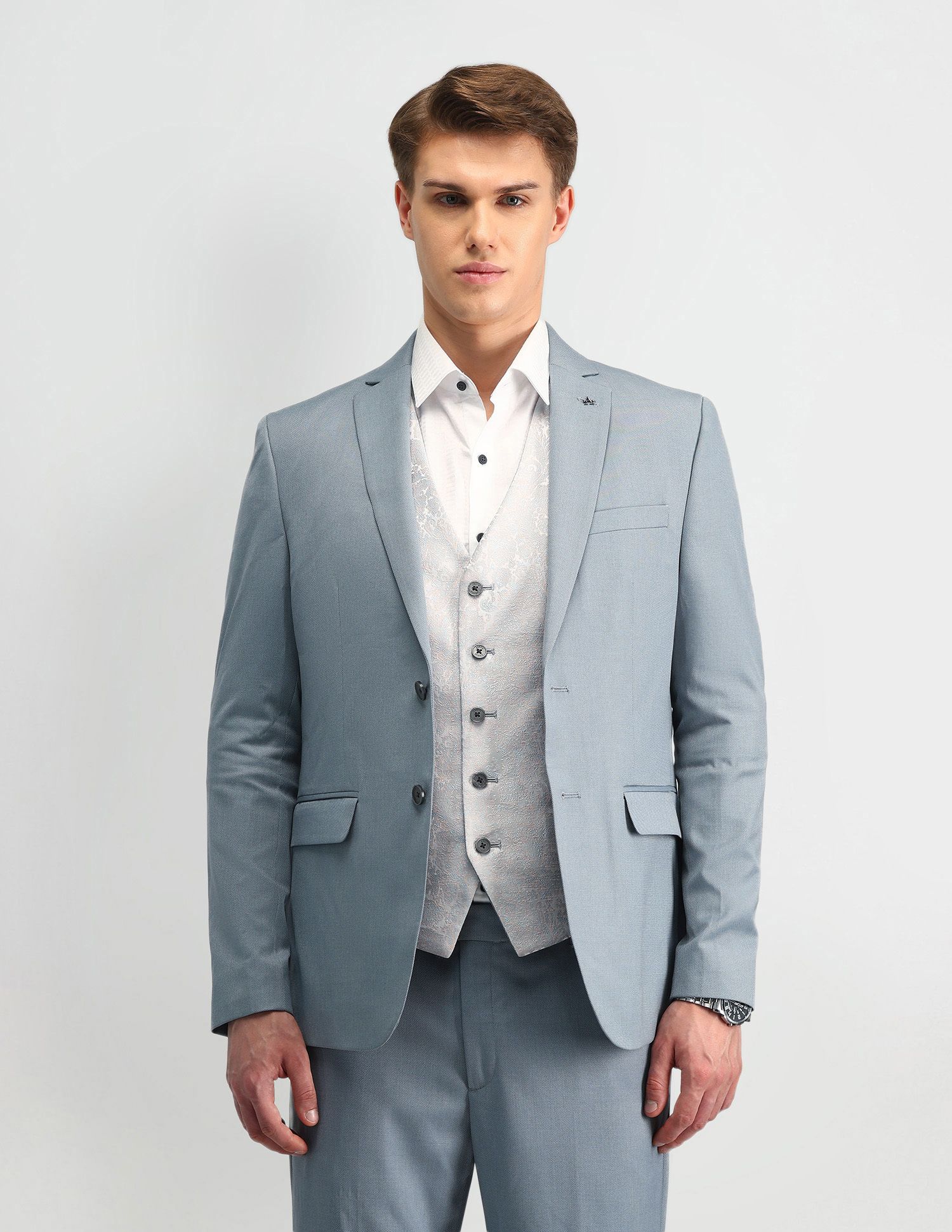 arrow Men 3-piece Solid Suit-picture-19