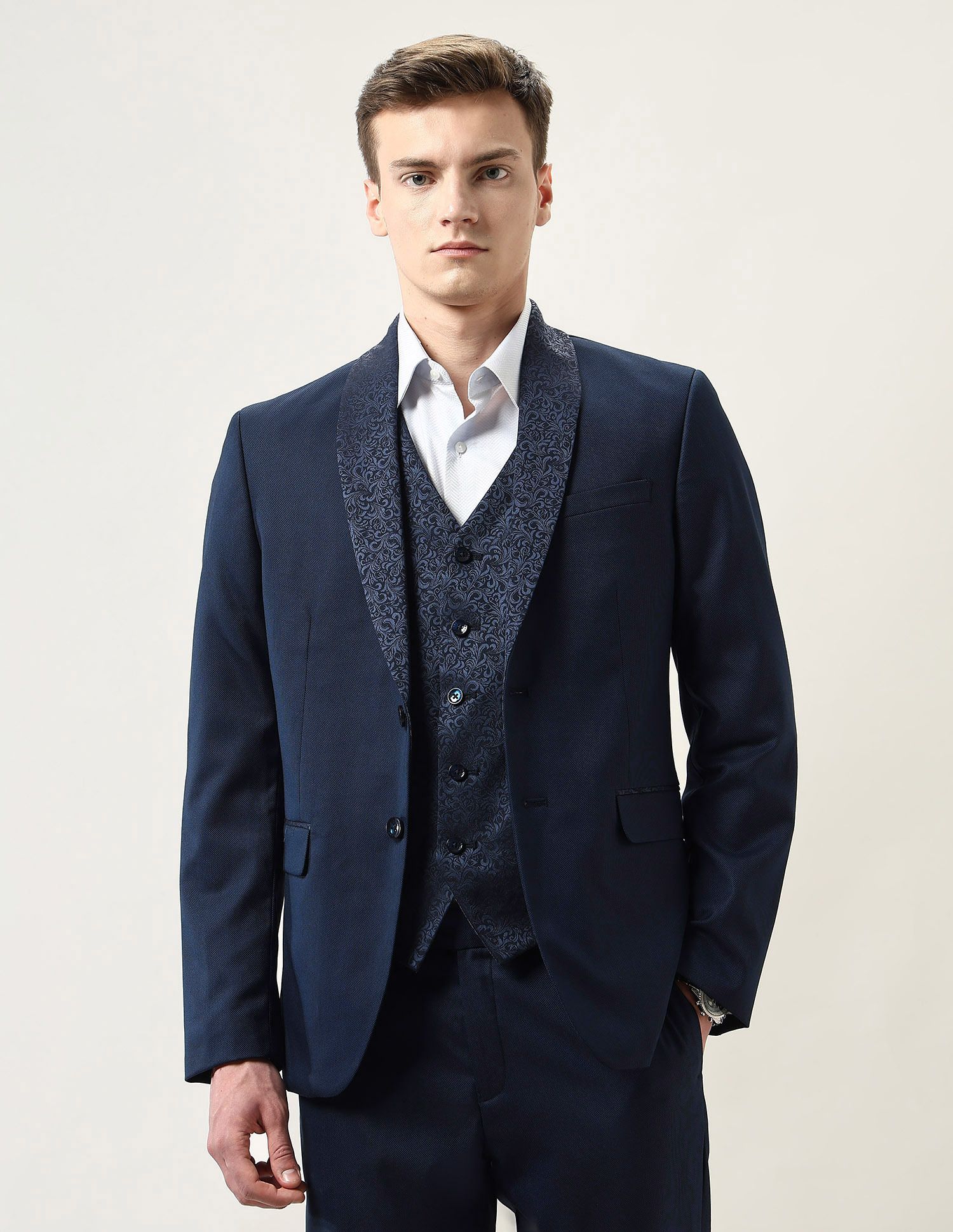 arrow Men Formal Wear Printed Suit-picture-36