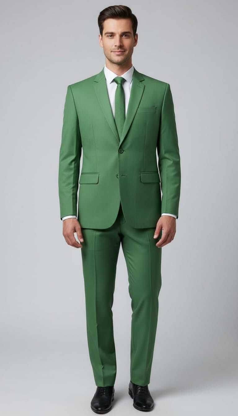 asthetic Men Single Breasted Self Design Suit-picture-15