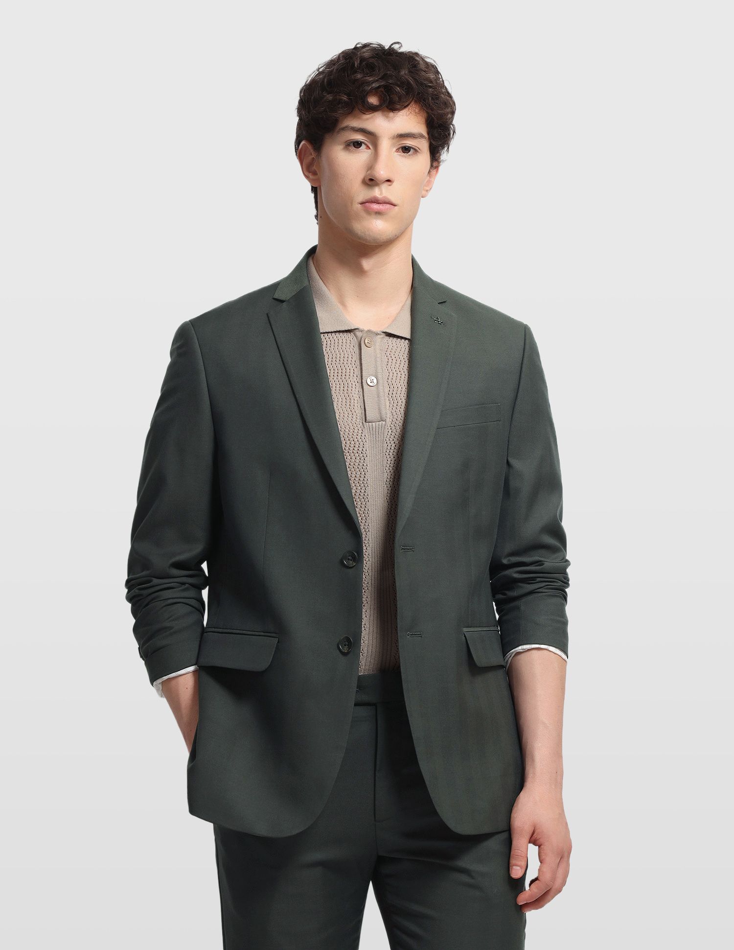 arrow Men Two Piece Solid Suit-picture-26