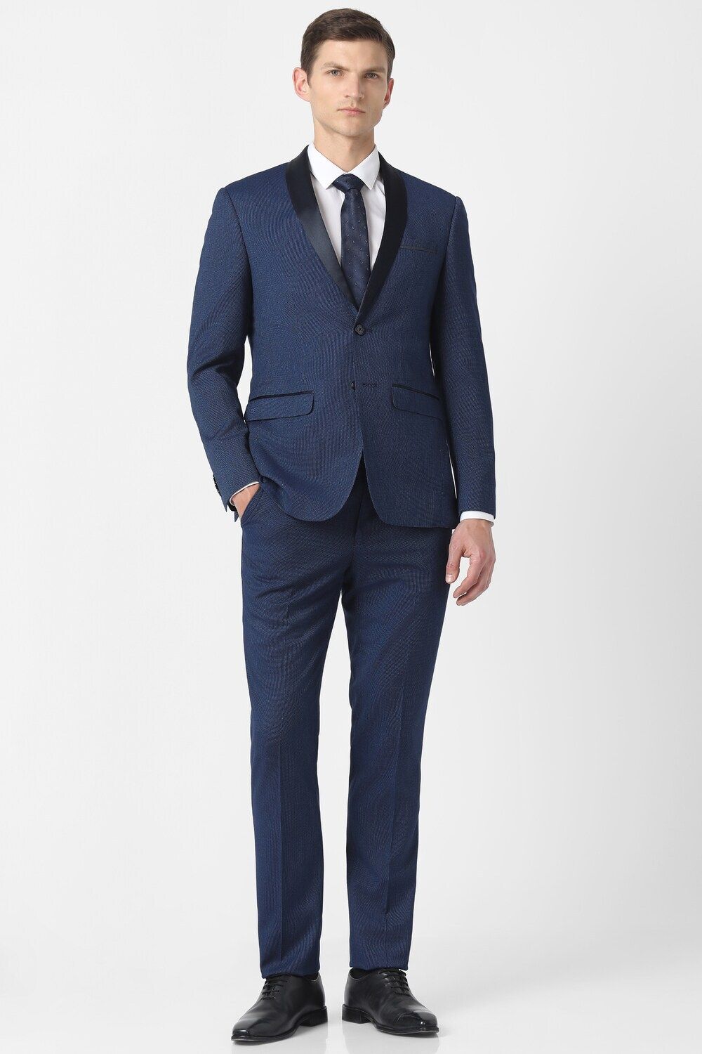 peter england Men Single Breasted - 2 button Solid Suit-picture-19