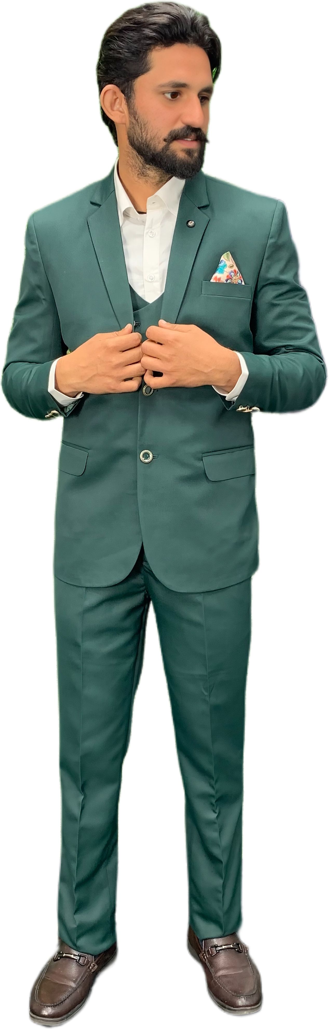 gargian master cut Men Single Breasted Solid Suit-picture-13