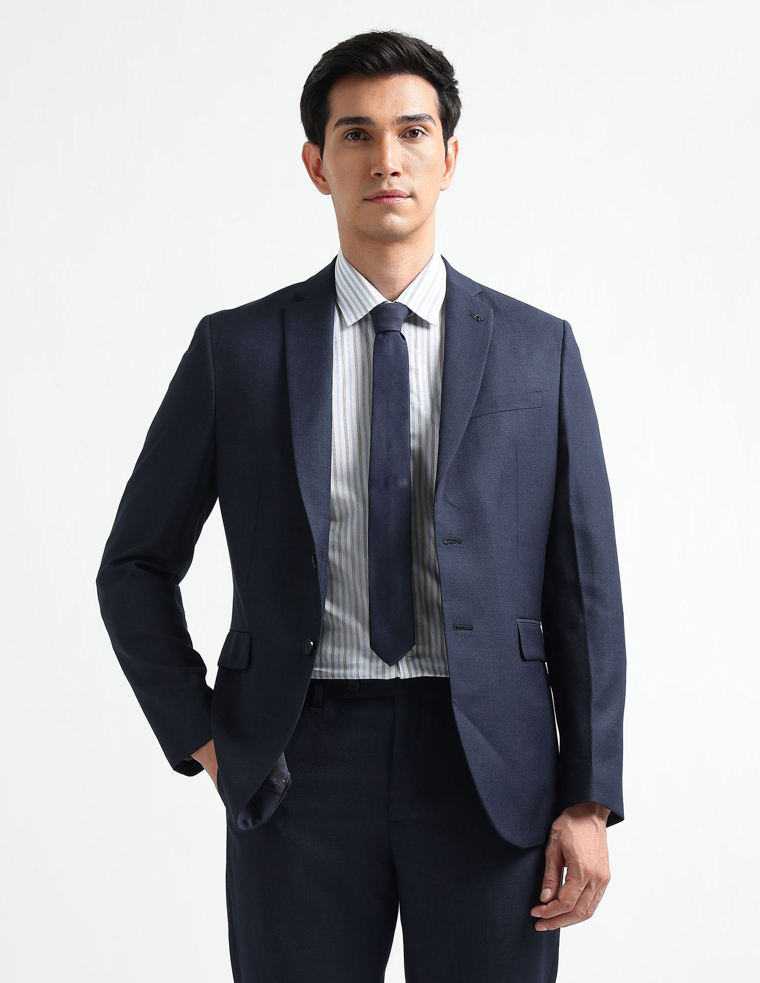 arrow Men Two Piece Self Design Suit-picture-18