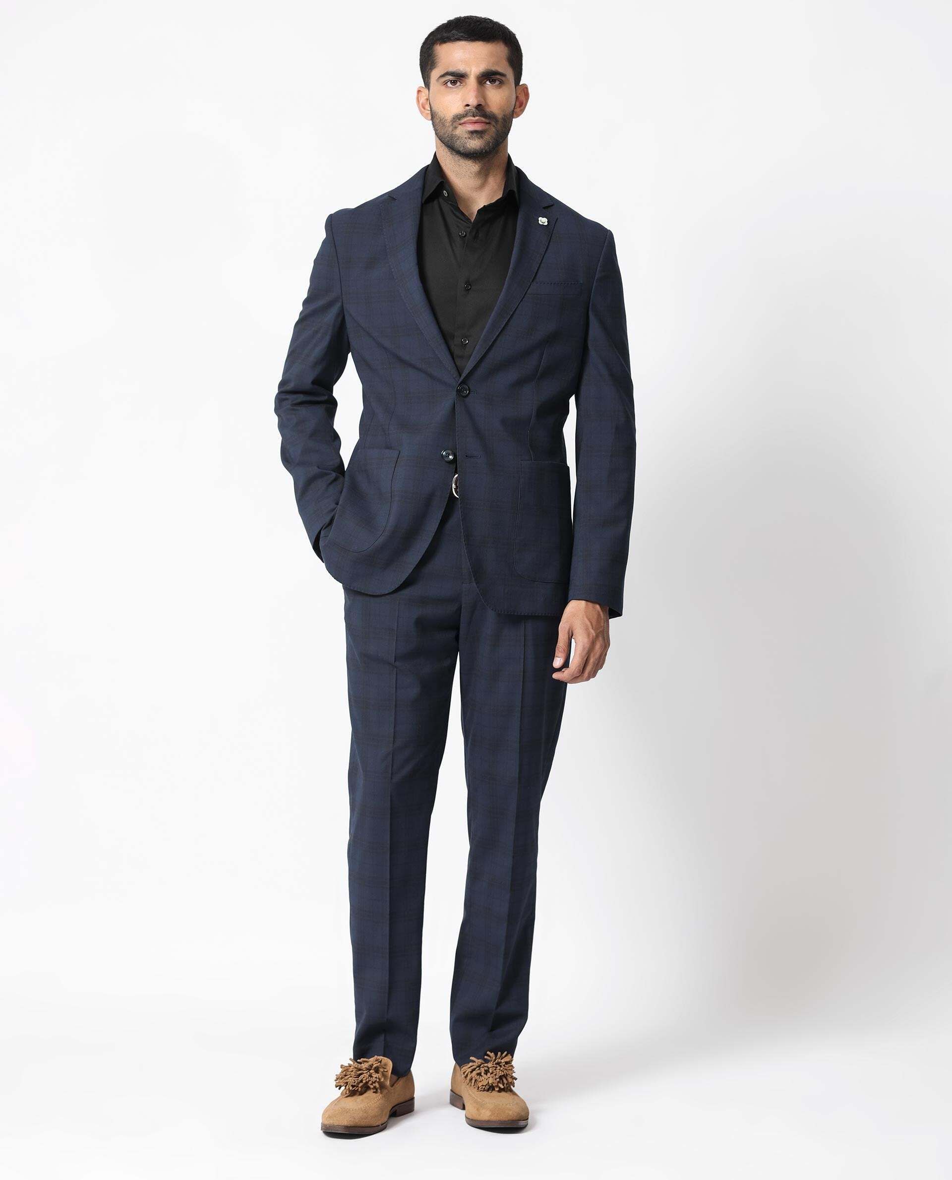 rare rabbit Men Suits Checkered Suit-picture-24