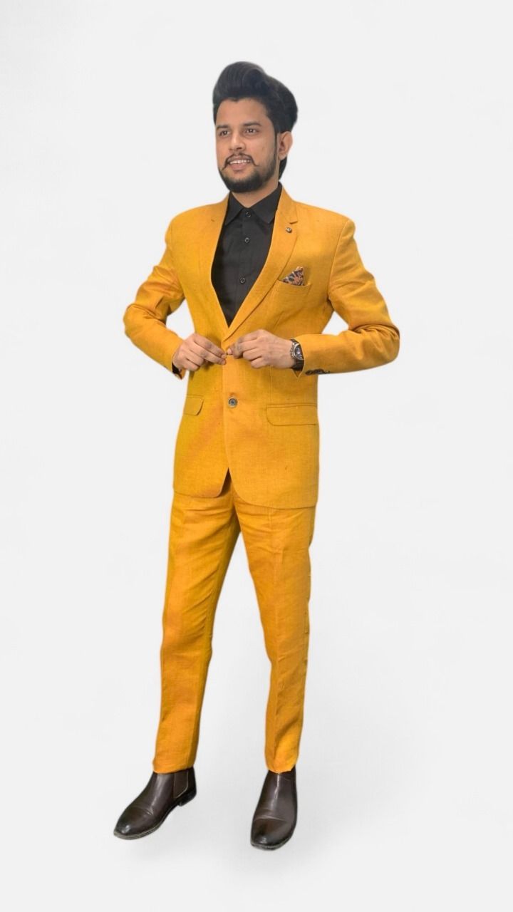 gargian master cut Men Single Breasted Self Design Suit-picture-19