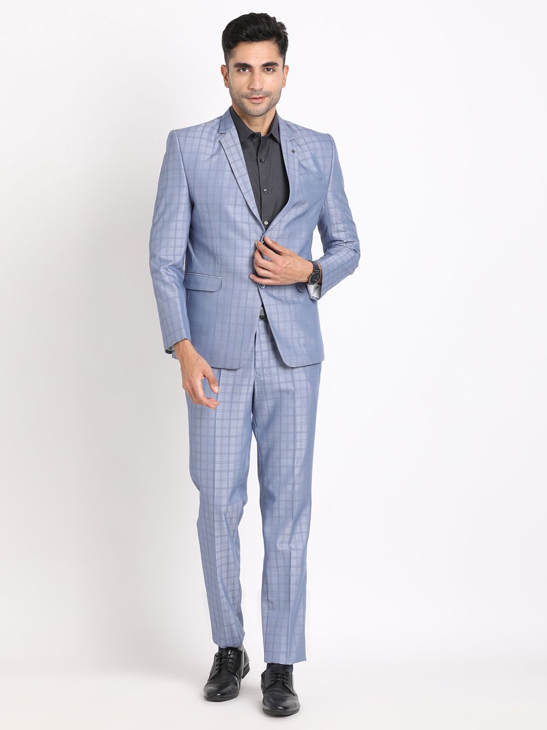turtle Men 2 Piece Suit Checkered Suit-picture-39