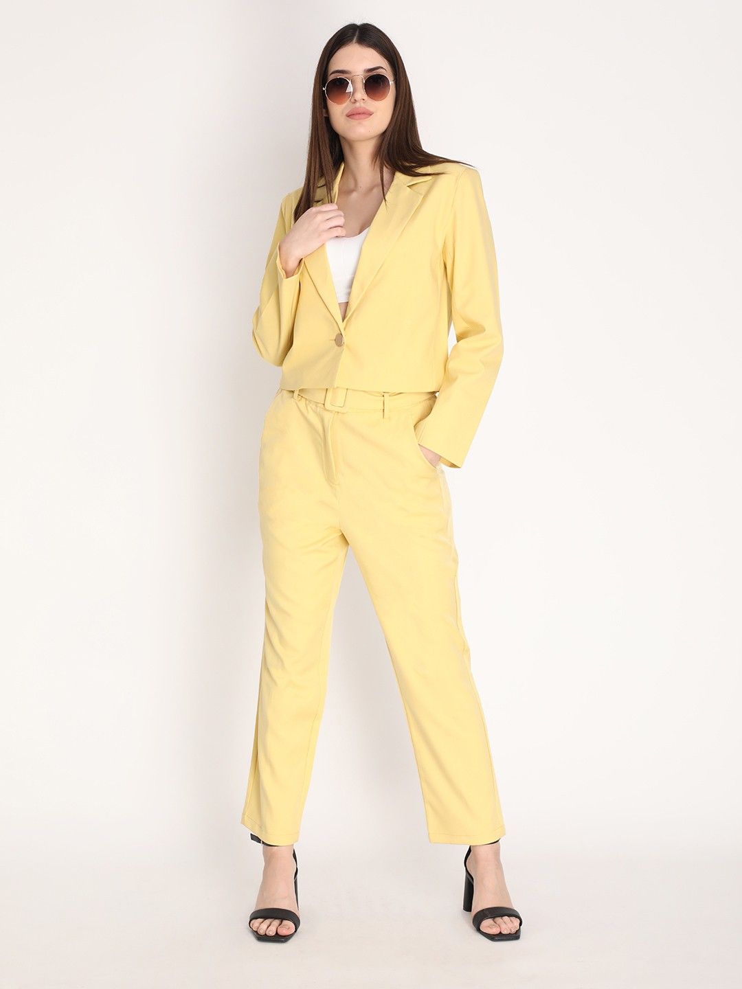 chkokko Women SingleBreasted Solid Suit-picture-15