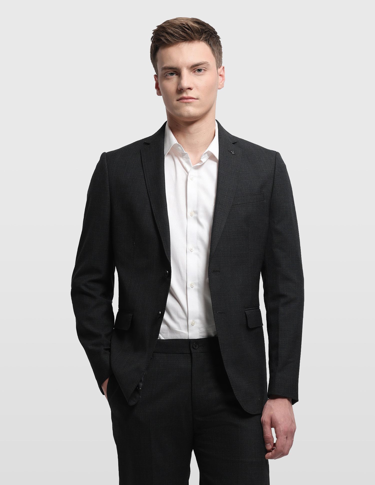 arrow Men Two Piece Solid Suit-picture-12