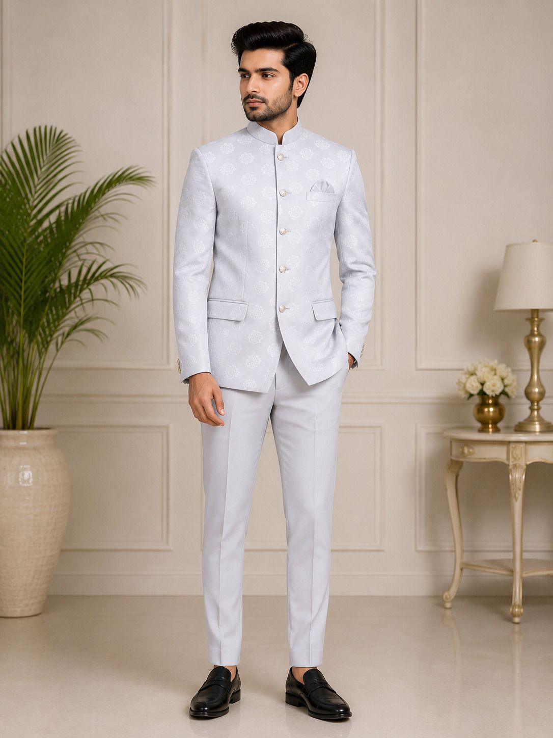 ethinix Men coat pant Embroidered Suit-picture-34