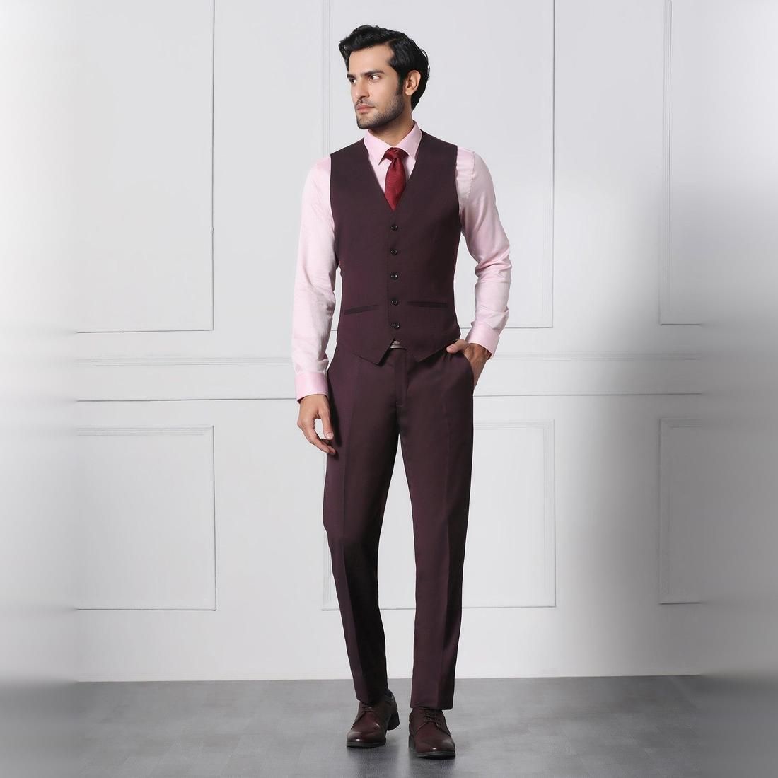blackberrys Men Fitted Solid Suit-picture-25