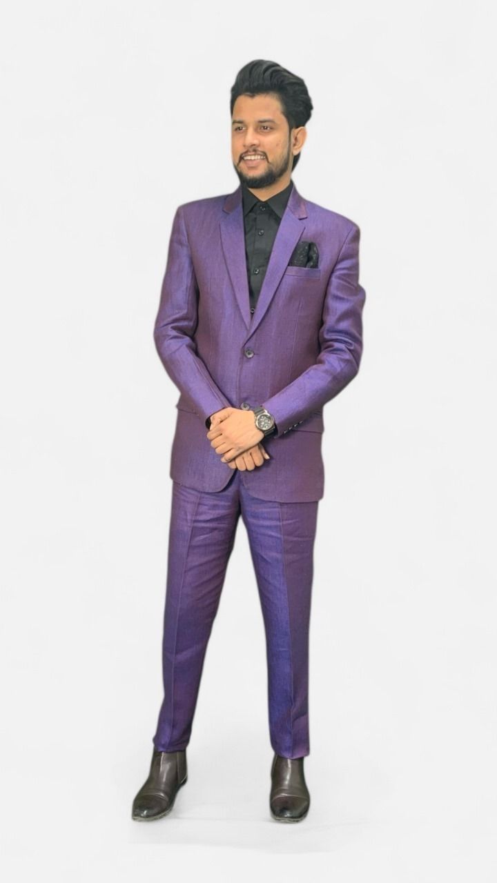 gargian master cut Men Single Breasted Self Design Suit-picture-13