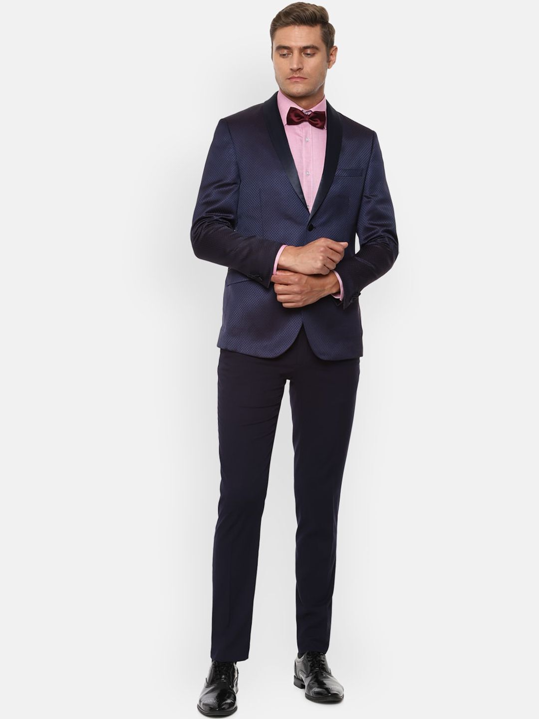 van heusen Men Blazer with Trousers Solid Suit-picture-42