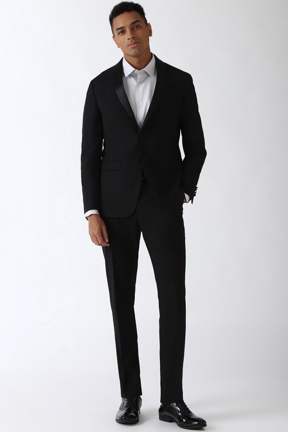 peter england Men Two Piece Suit Solid Suit-picture-43