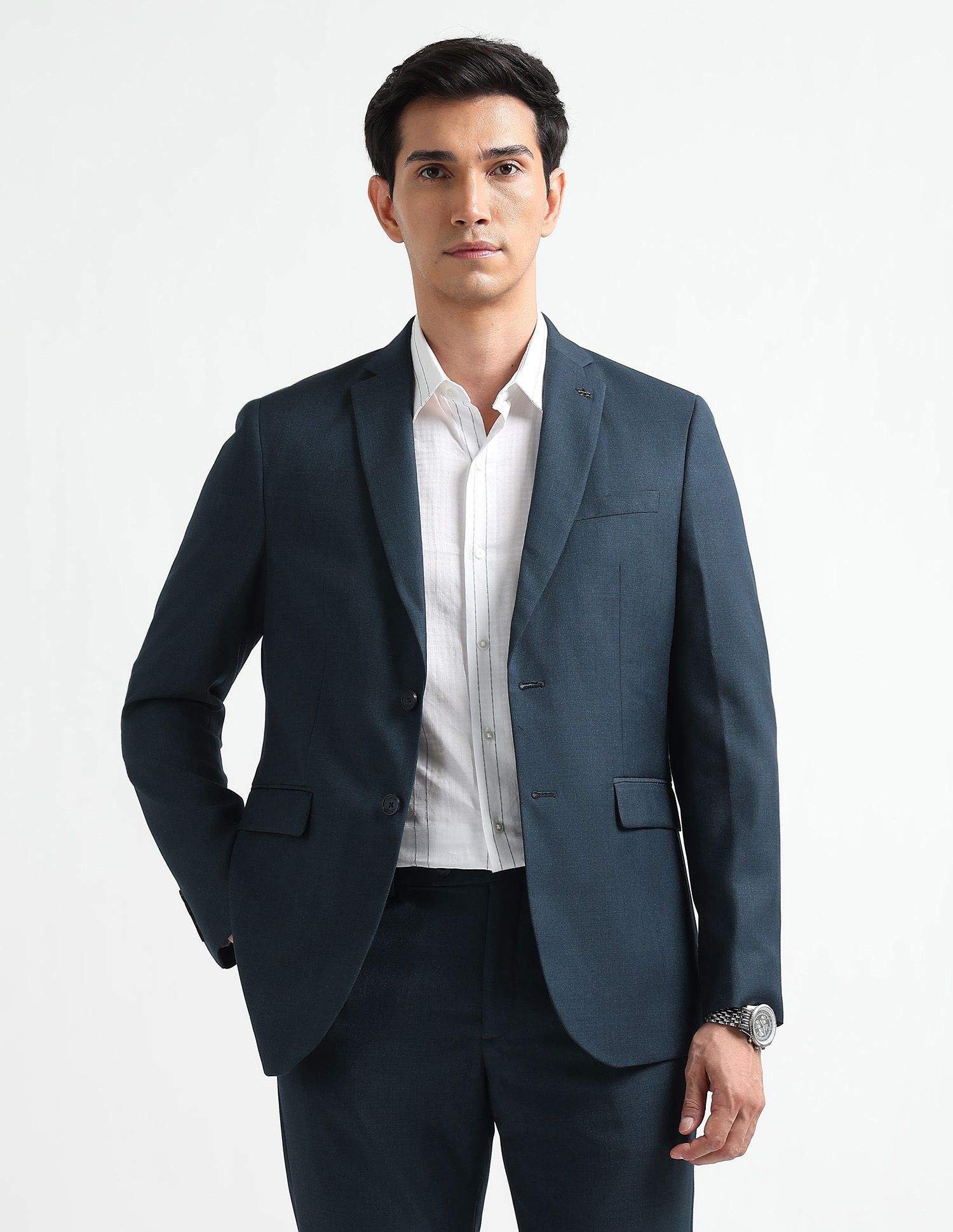 arrow Men Two Piece Self Design Suit-picture-25