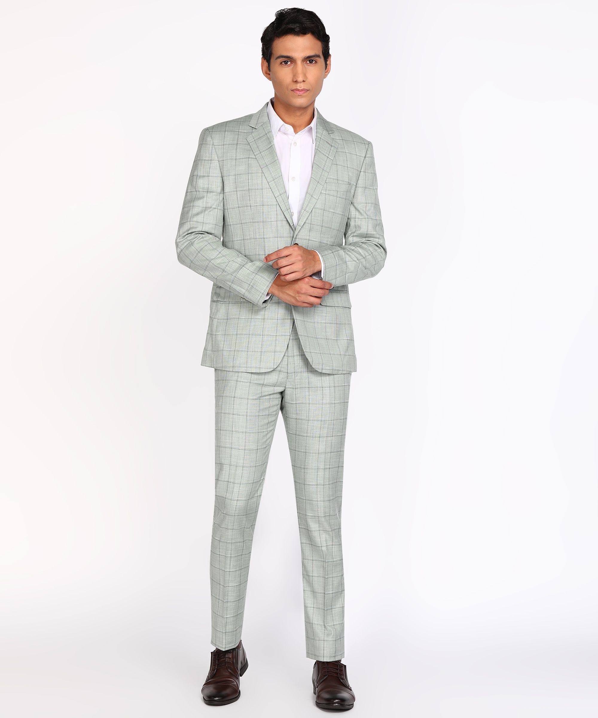 park avenue Men 2 PC Suit Checkered Suit-picture-25