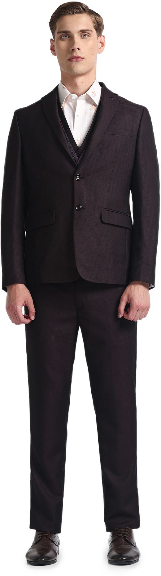 arrow Men Three Piece Solid Suit-picture-19
