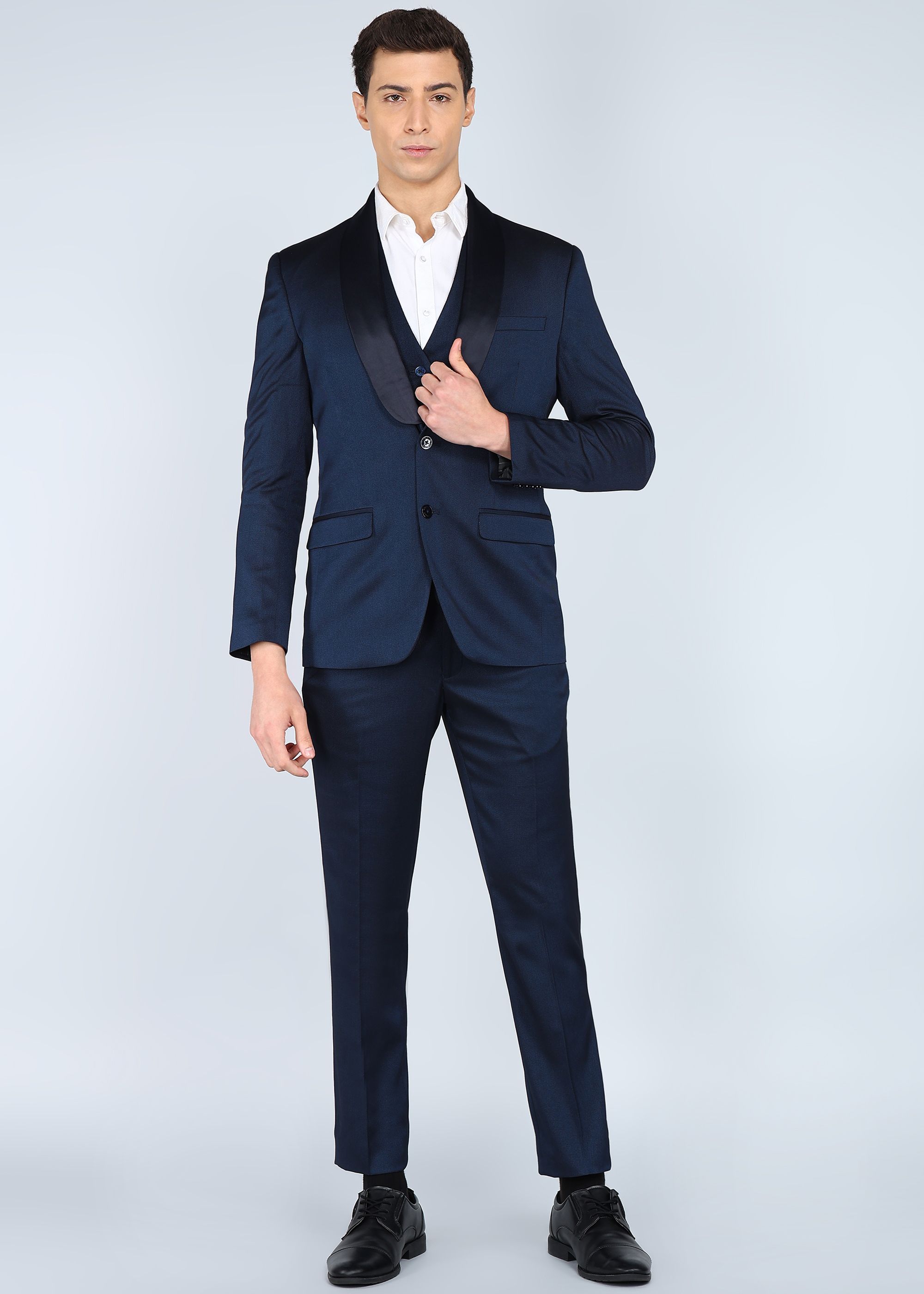 park avenue Men SB2 S.S DETATCHABLE SHAWL 3PC REV W/C. Self Design Suit-picture-20
