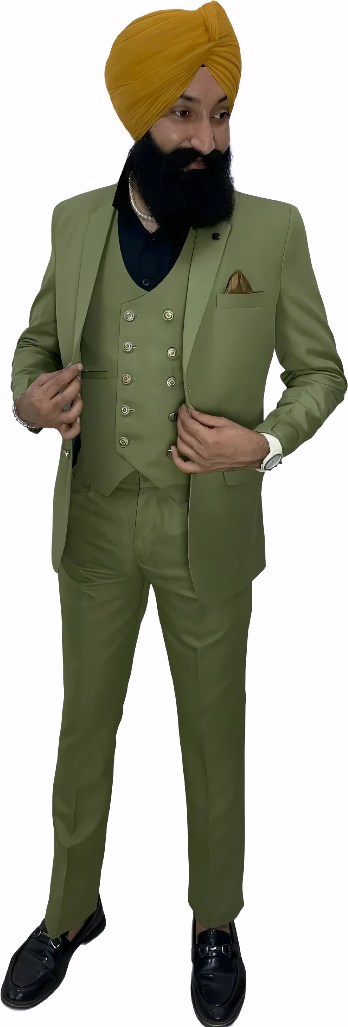 gargian master cut Men Single Breasted Solid Suit-picture-12