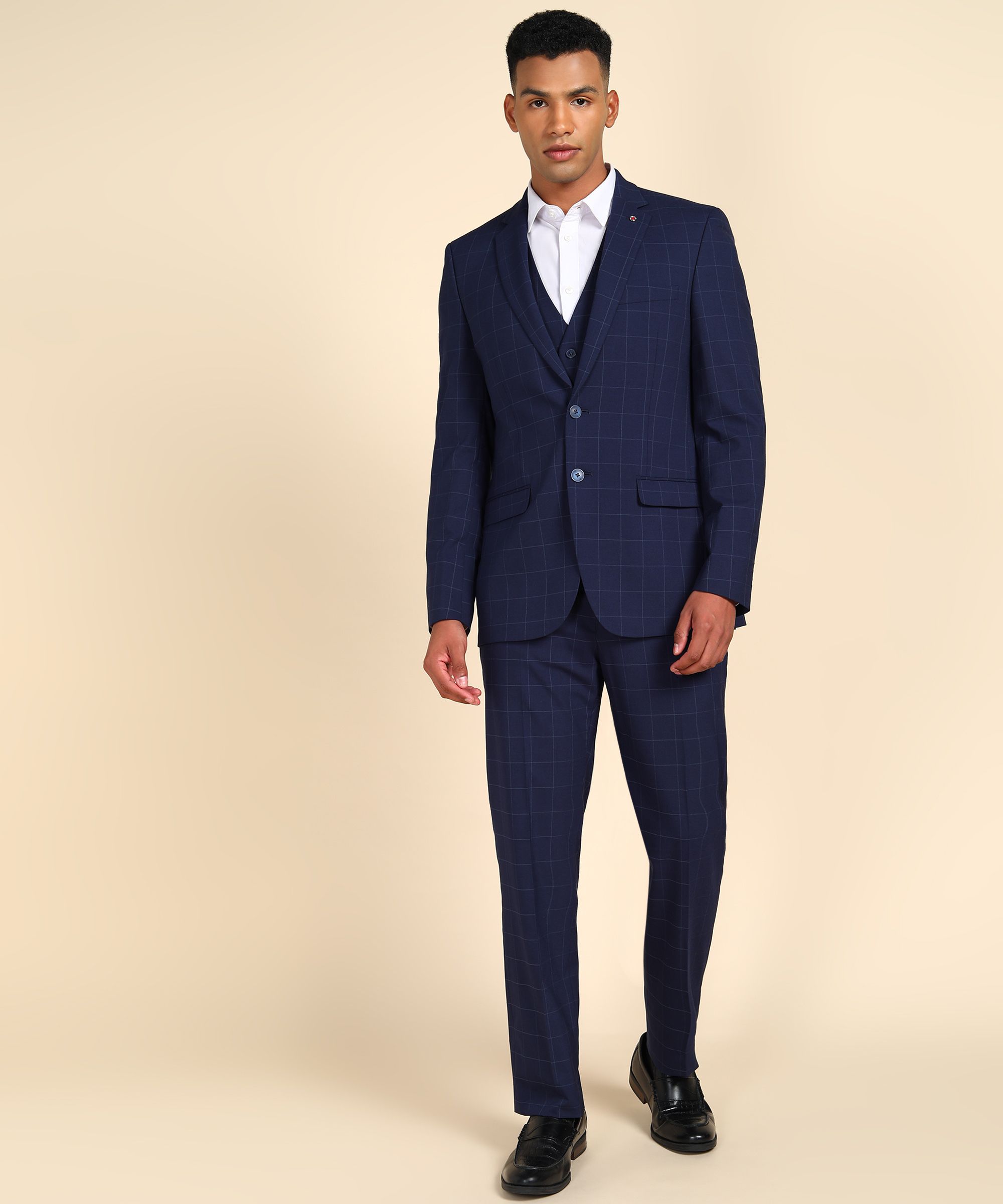 raymond Men 3 PC Suit Checkered Suit-picture-46