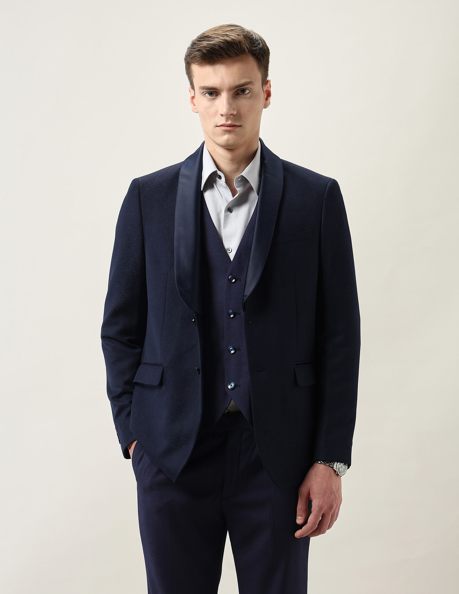 arrow Men Formal Wear Solid Suit-picture-22