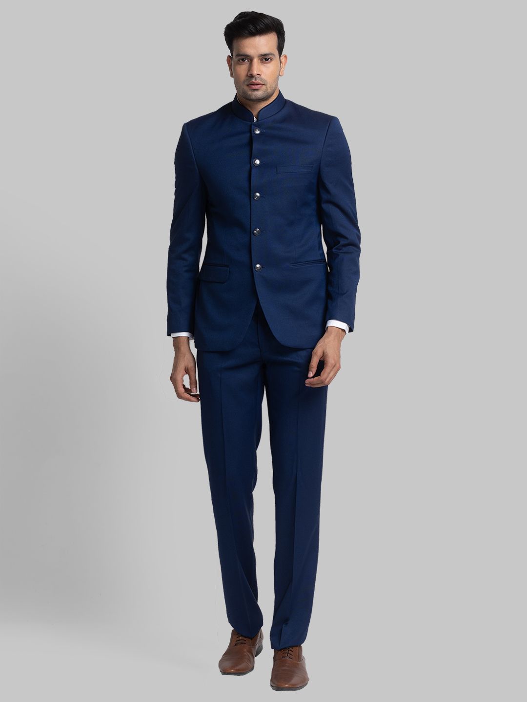 raymond Men 5BTN BANDGALA - CONTEMPORARY FIT Self Design Suit-picture-15