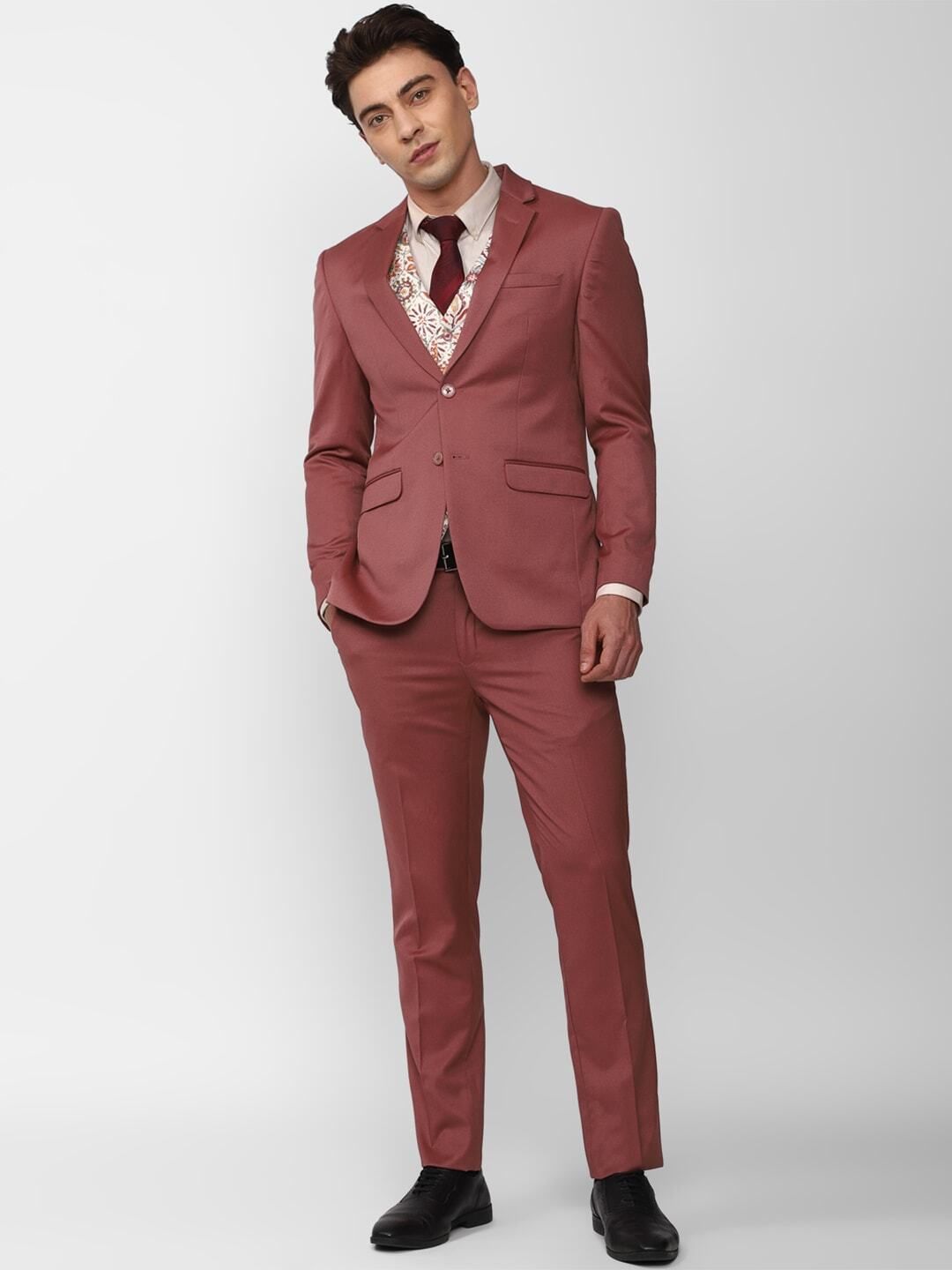 peter england Men 3 Piece Suit Printed Suit-picture-27