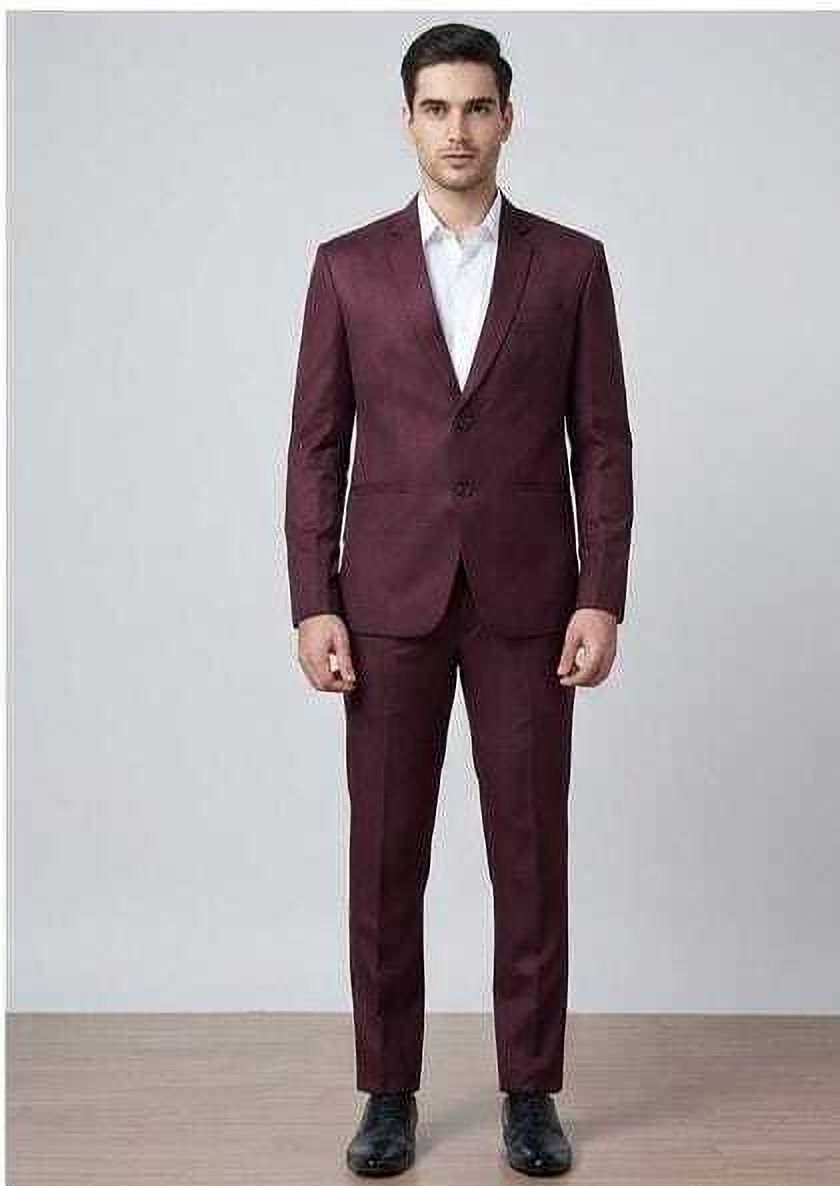 Men Suit Set Solid Suit-image-37