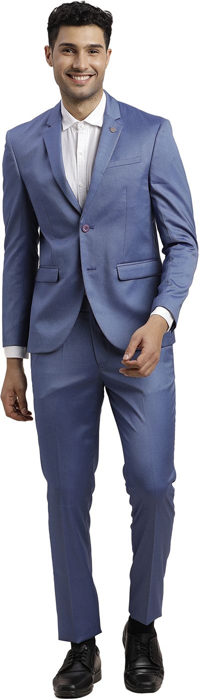 Men Two Piece Self Design Suit