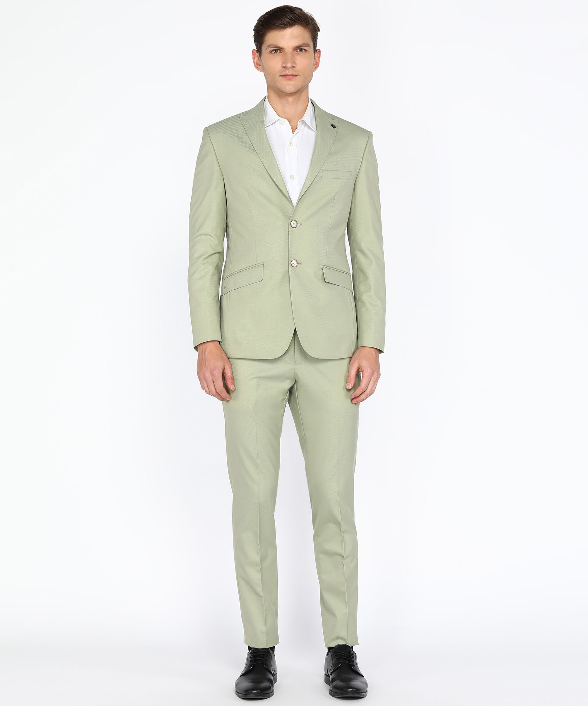 Men Two Piece Suit Solid Suit-image-29