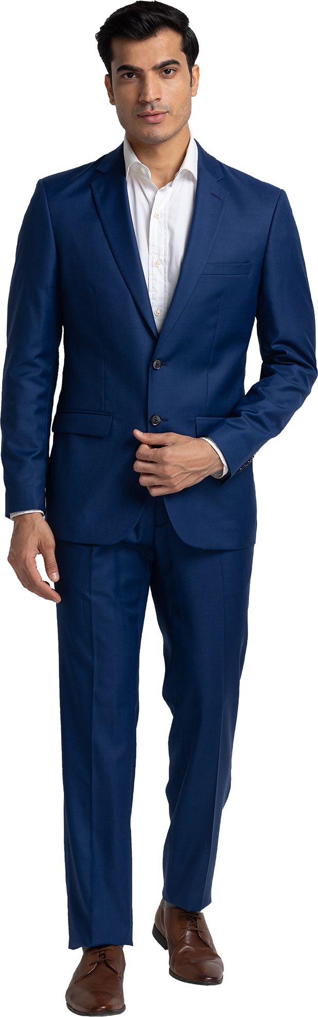 Men SB 2BTN NOTCH LPL SUIT-2PCS CNTP FIT Solid Suit-image-39