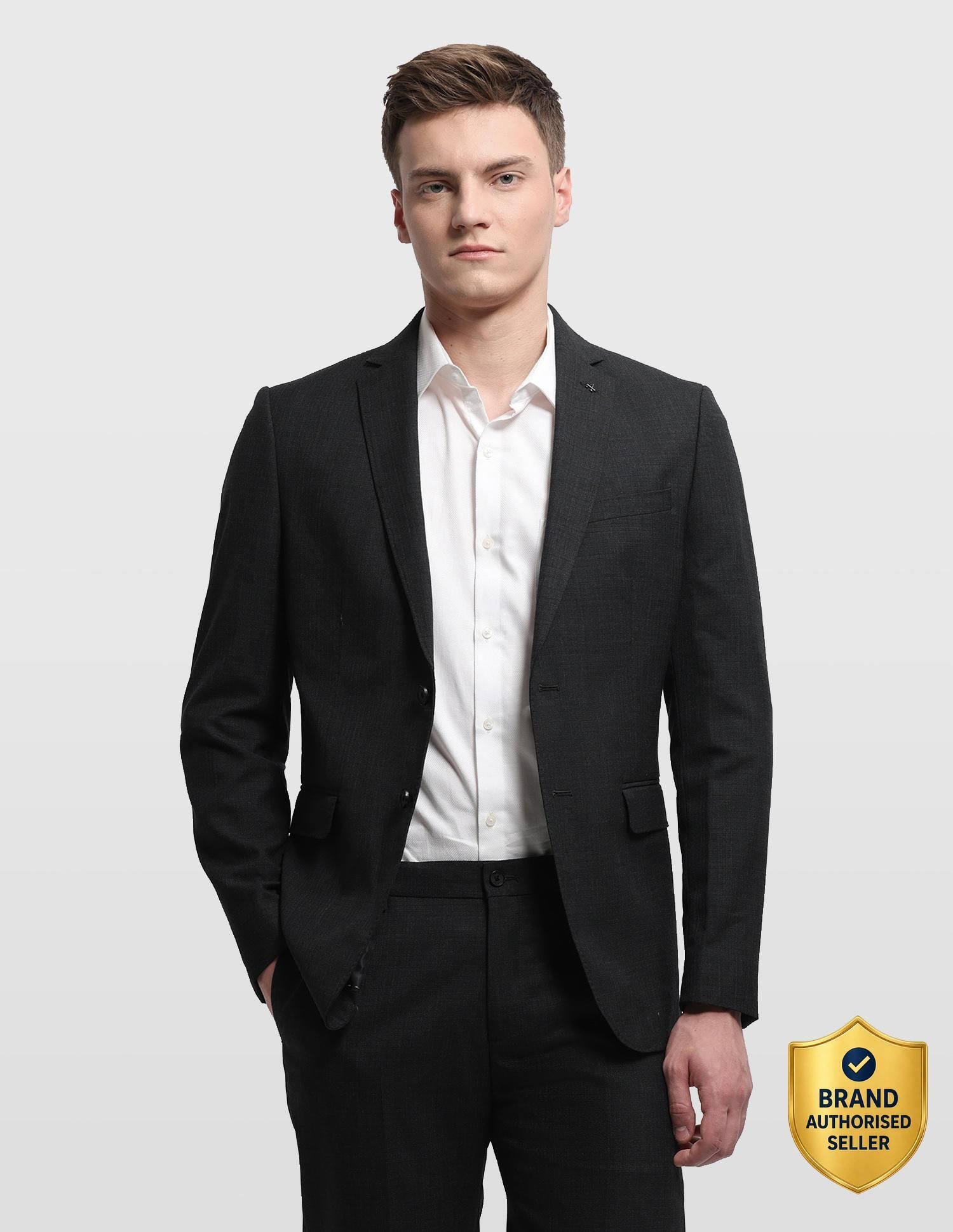 arrow Men Two Piece Solid Suit-picture-28