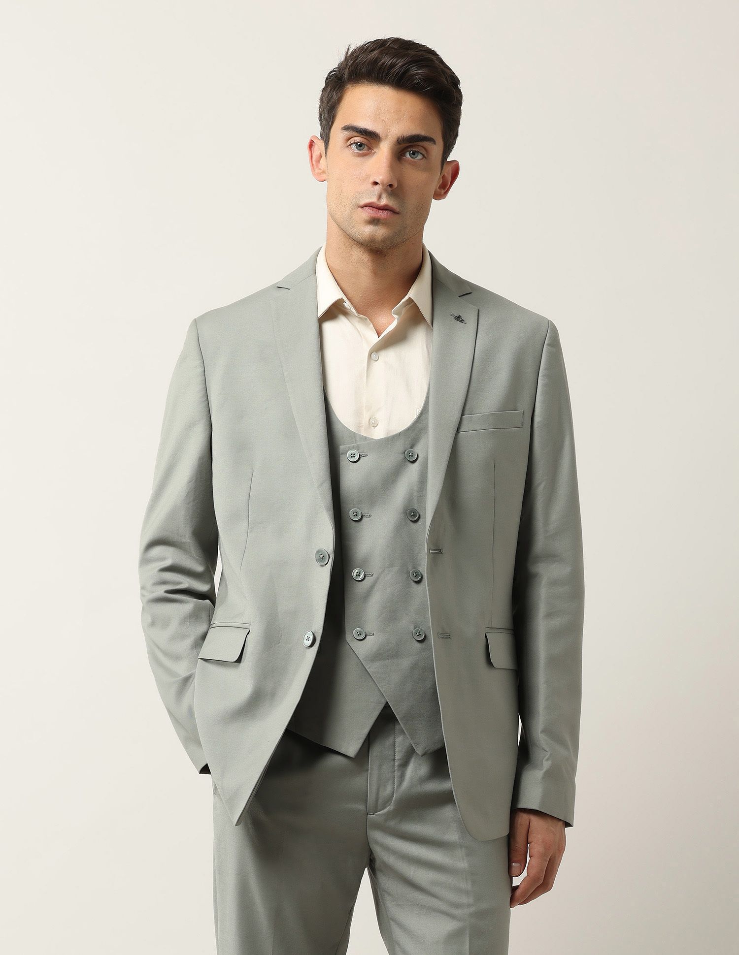 arrow Men 3-piece Solid Suit-picture-15