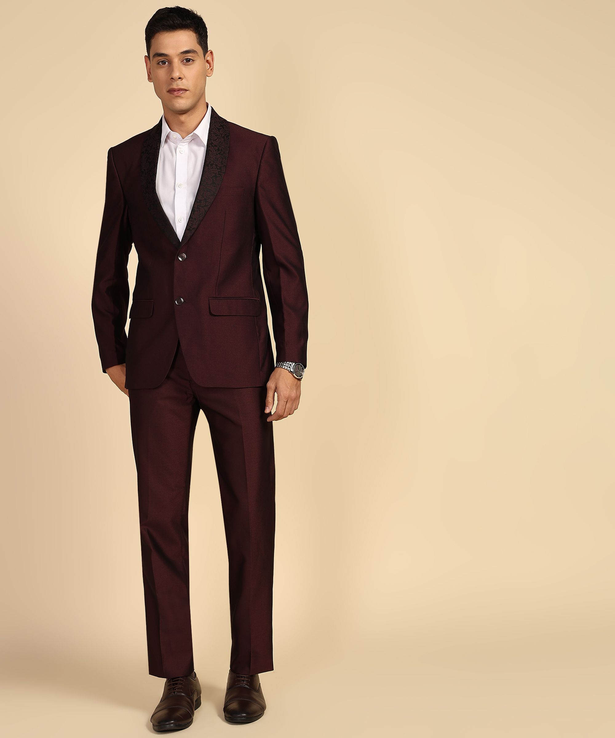 raymond Men 2 Piece Suit Solid Suit-picture-26
